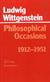 Philosophical Occasions: 1912-1951: 1912-1951
